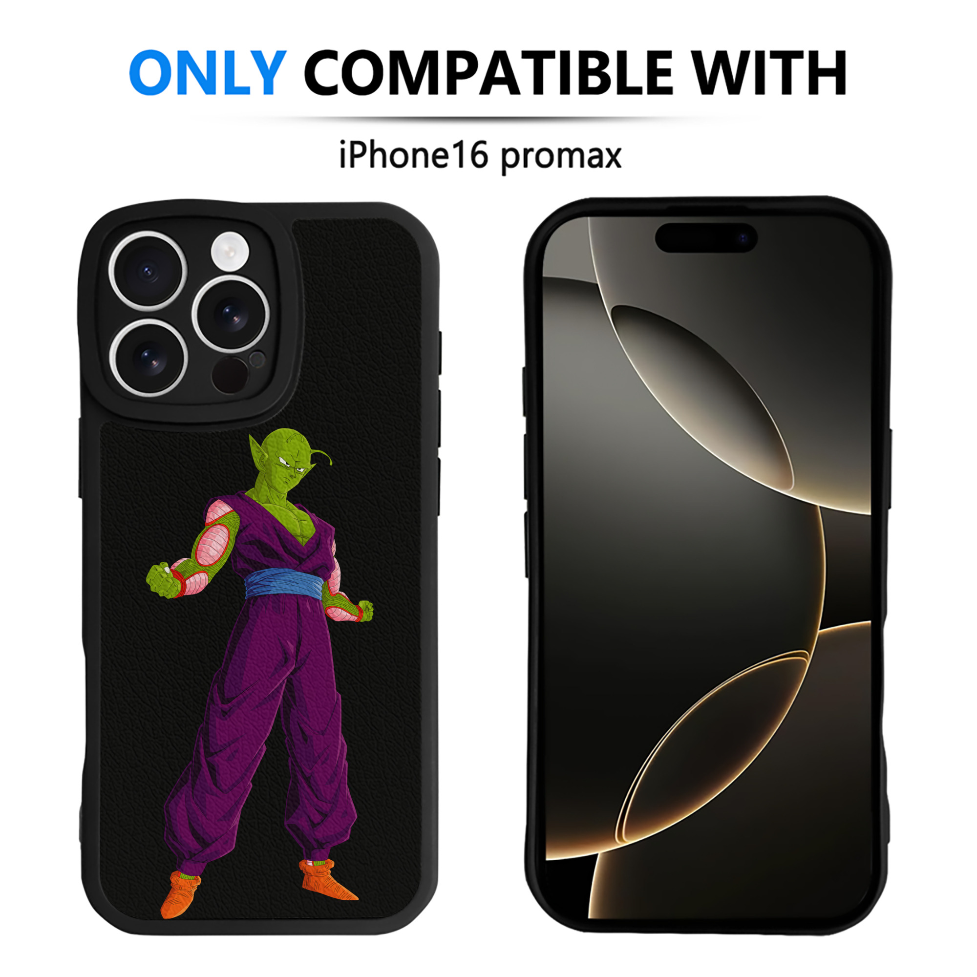 （画像用） ドラゴンボール ピッコロ DRAGON BALL Piccolo 【iPhone 16シリーズ対応】シリコンスマホケース（レザー調） 材質：シリコン